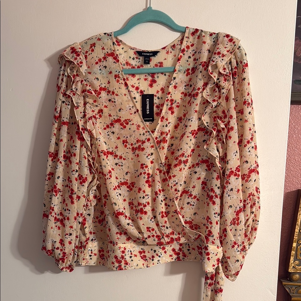 Sheer Floral Blouse
